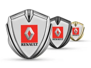 Renault Badge Auto Durevole Elegante Finitura Metallica